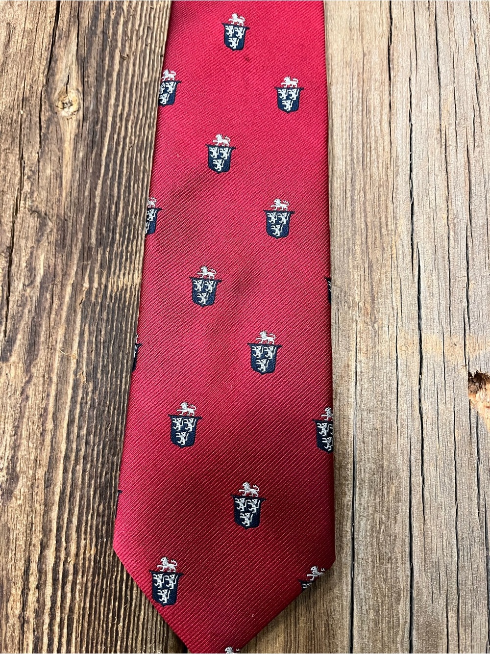 Vintage Briar -Seeley Rapid City SD Burgundy Tie 1960’s-1970’s